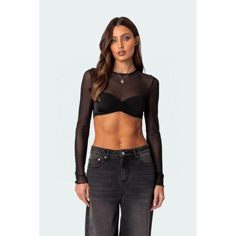 

Фотография Одежда Сетчатая рубашка Сексуальная Изящная Европейский и американский стиль Атмосфера журнала Тематическая одежда Милый Крутой Съемочный костюм для женщин Black S