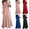 Womens Maxi Dress Long Sleeve Button Down Evening Party Cocktail Shirt Dresses