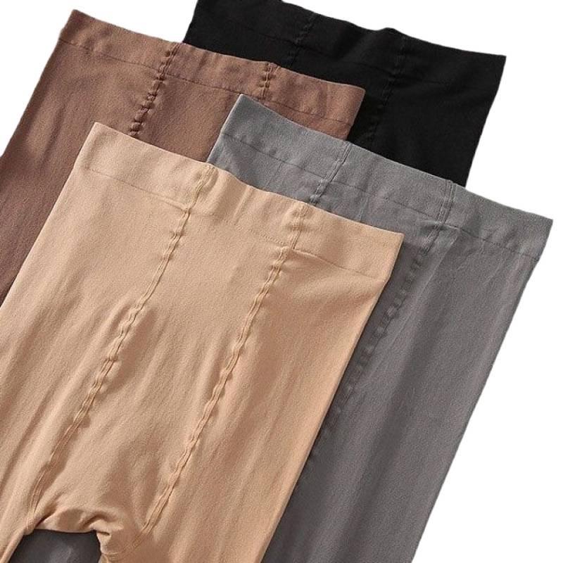 Women's Plus Size Velvet Bodysuit Tights - Black Silk Stockings