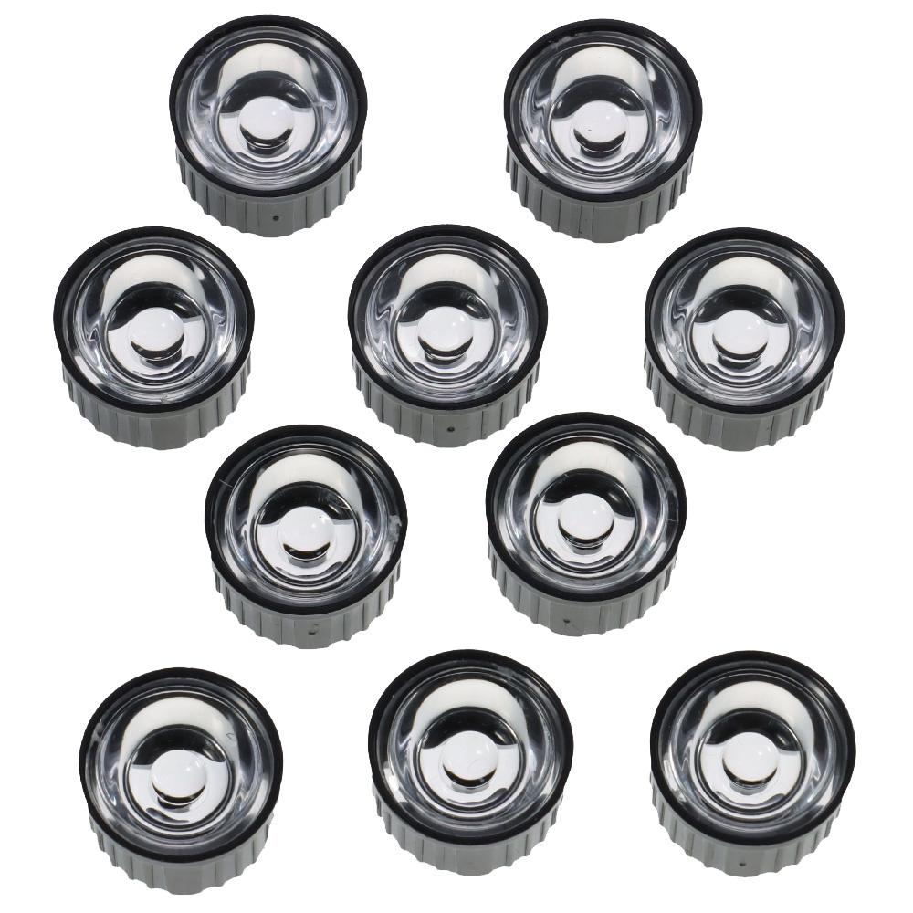 

10шт 90-градусный светодиодный объектив с высоким коэффициентом пропускания, черная подставка, светодиодный объектив высокой мощности, различные светильники