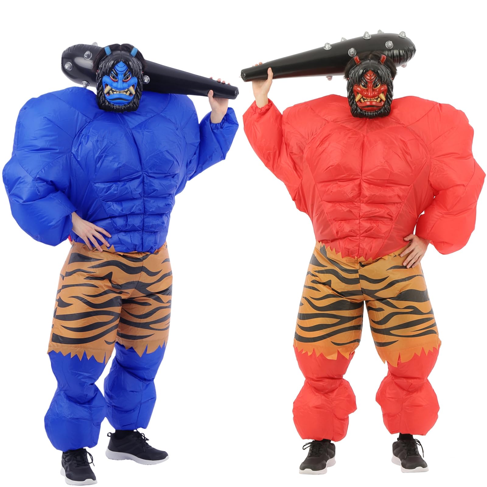 

Oni Cosplay Kigurumi Balloon Setsubun Bean Throwing Oni Killing Full Set Ao Oni Blue Kigurumi Masquerade Costume Unisex [iinoo] [Red Oni, Oni, Mask,