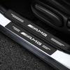 4Pcs Car Door Plate Carbon Fiber Threshold Protector Sticker For Mercedes-Benz CLS GLC GLK W211 W221 W220 W163 W164 W203 W204 A