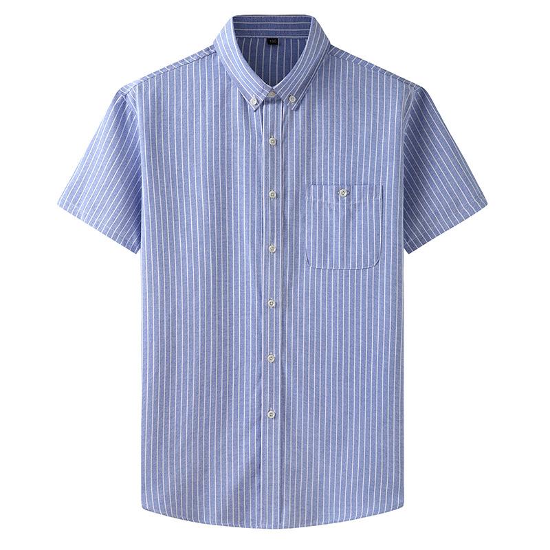 Striped Shirt Men 'S Formal Suit Business Slim Short -Sleeved Overalls Multicolor Shirt