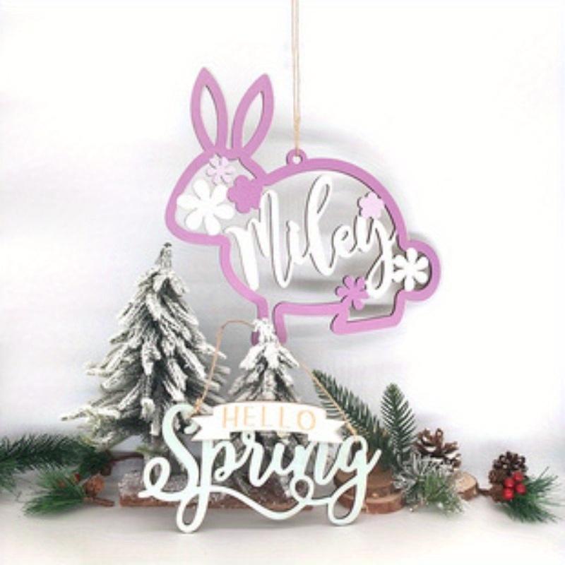 Easter Wooden Crafts, Letter Rabbit Decorations, Happy Easter Party Signs