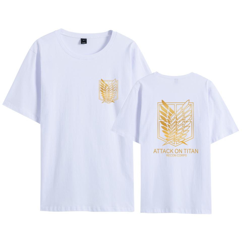Attack on Titan Survey Corps Wings of Freedom T-Shirt - Mikasa & Eren Short Sleeve Jacket