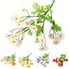 Artificial Flowers 30 Heads Silk Cloth Chamomile Stems Pastoral Style Fake Flowers Wall Wedding Decor Photo Props