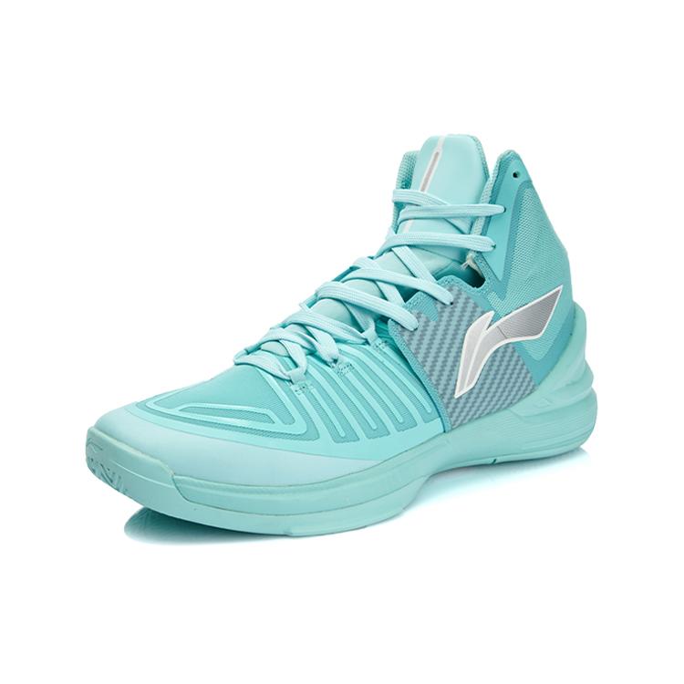 New LiNing Speed 1 Cushioning Anti Slip And Wear Resistant Breathable Coverage High Top Basketball Shoes Men's Mint Green ABAJ011-6