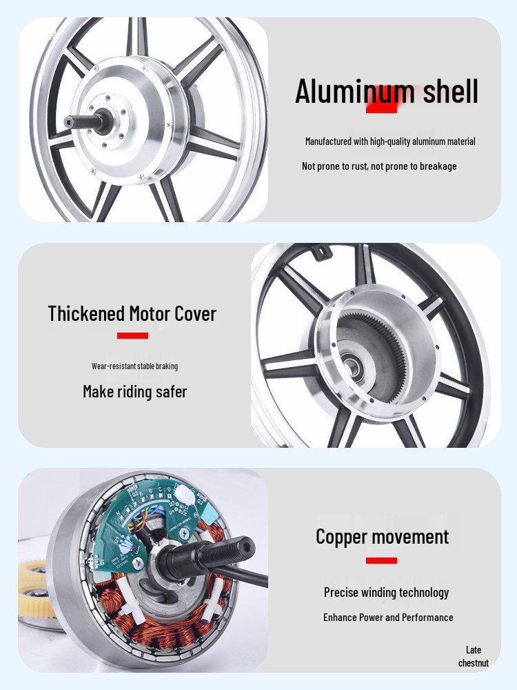 14-Zoll faltbares Elektrofahrrad mit 36V/48V 350W/400W Motor, Scheibenbremsen und Vorder-/Hinterradnabenmotor