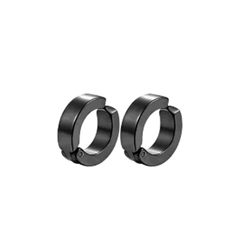 1-10 Pairs of Men's Fashionable Ear Hole Free Magnet Zircon Stainless Steel False Earring Set