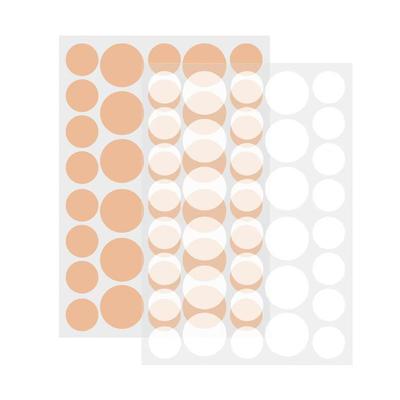 720 Pcs Circular Transparent And Skin Tone Acne Patches Skincare Stickers Facial Spot Covering Makeup Tools