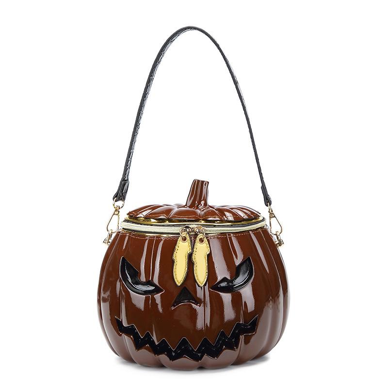 European And American Fashion Casual Halloween Hot Sale Personalized Three-Dimensional Pumpkin Head Bag