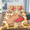 Cute Capybara Duvet Cover Pillowcase Bedding Set Adult Boy Girl Bedroom Decoration Children Gift Single Double Large Size