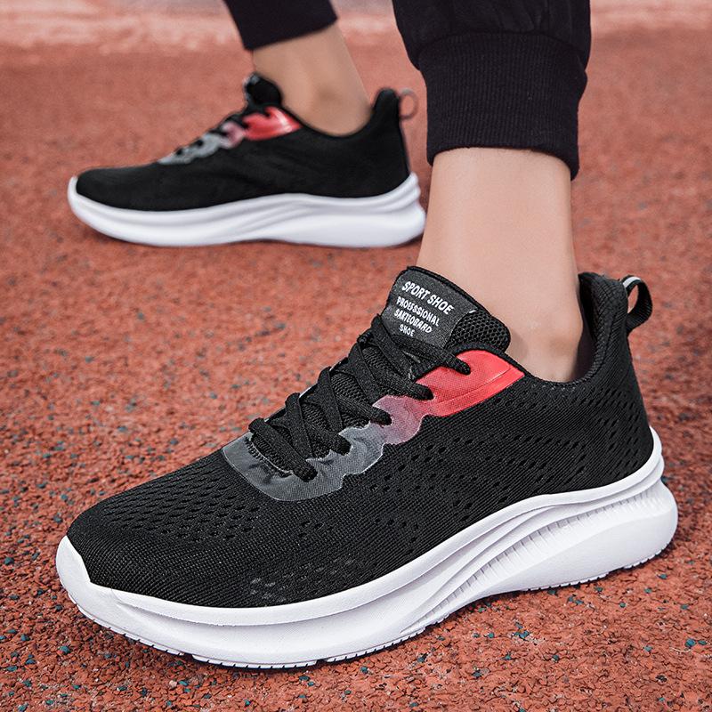 Sneakers women's new spring and autumn breathable mesh shoes flying woven mesh casual couple running shoes