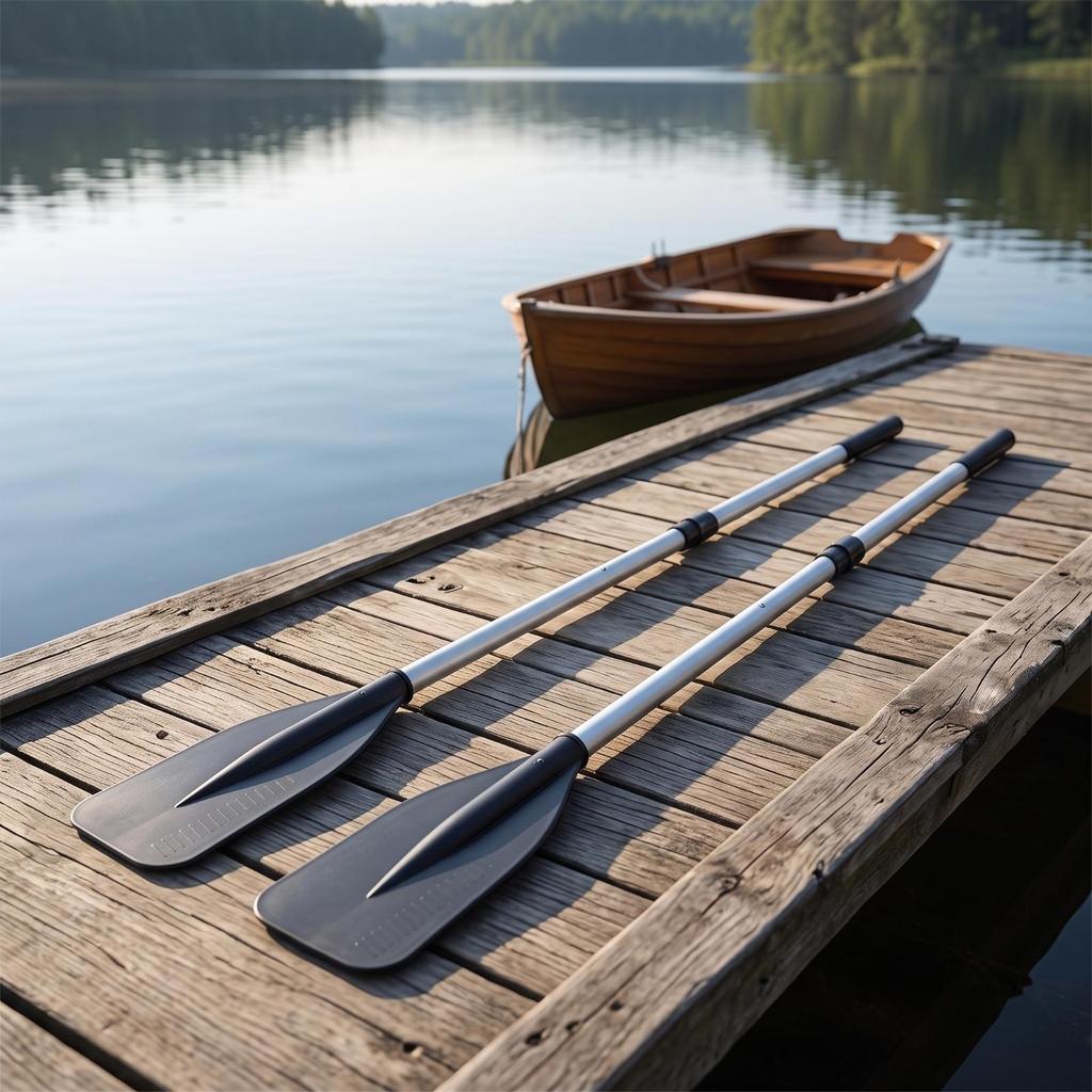 2 Pieces Two-Section Boat Paddle Portable Oar Anti-Slip for Dinghies