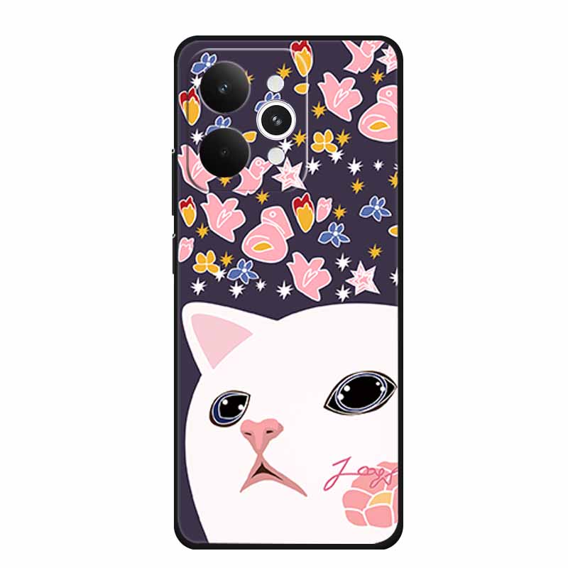 For Realme 15 15 Pro 5G Black Case 3D TPU Silicone Soft Back Cover For Realme C15 6.5" Funda Emboss Relief Flowers Bag Casing