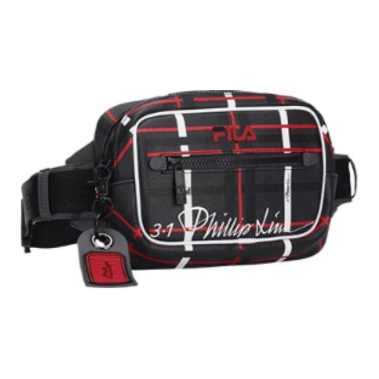FILA X 3.1PHILLIP LIM Collaboration All Over Print Fashion Casual PU Fabric Waist Bag Unisex waist bag Black F13U146102F-ZA