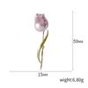Enamel Tulip Brooches For Women Flower Wedding Office Party Brooch Pins Gift