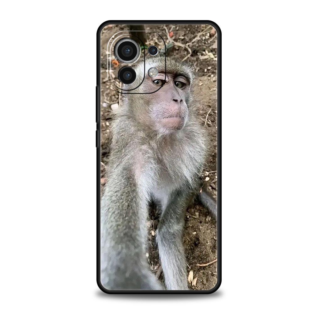 Phone Case For Xiaomi Mi 15 14 13 12 11 Lite 14T 13T 12T 11T Pro Poco X7 X6 X5 X3 Pro F6 F5 F4 Cover Cute Funny Monkey