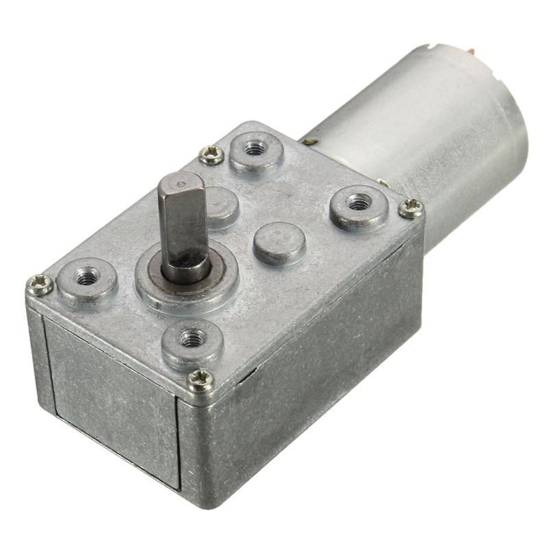 12V 24RPM Square Speed Gear Box Worm Geared DC Motor High Torque 370 Motor 12V 24RPM Square Speed Gear Box Worm Geared DC Motor High Torque 370 Motor