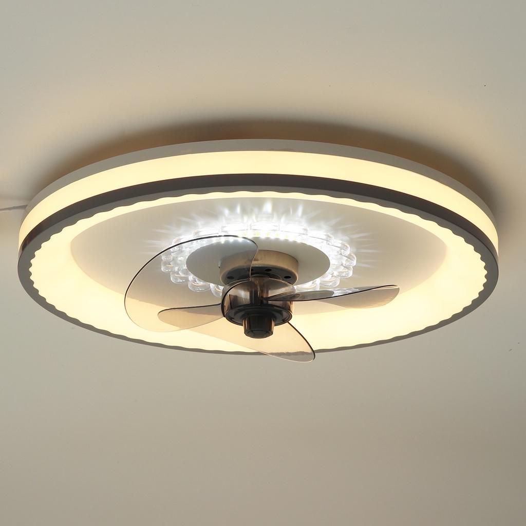 Dimmbarer 72-W-LED-Deckenventilator mit Fernbedienung, Ventilator mit Beleuchtung, einstellbare Windgeschwindigkeit, LED-Luftkühlerlampe