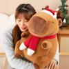 Dress Up Christmas Capybara Plush Cartoon Capibara Fluffty Doll Capybara Plush Toy  Birthday Gift
