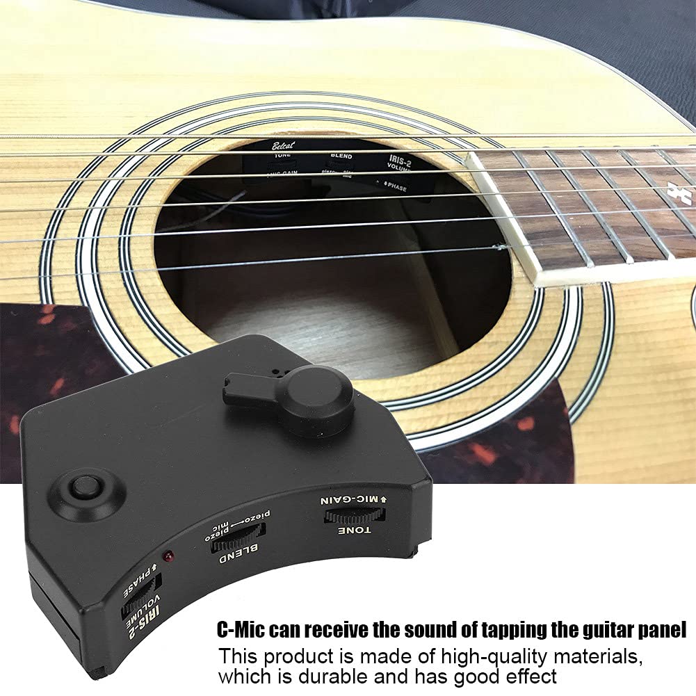 Generic Folk Guitar Sound Hole Preamp Bridge Transducer Pickup Acoustic Guitar Microphone