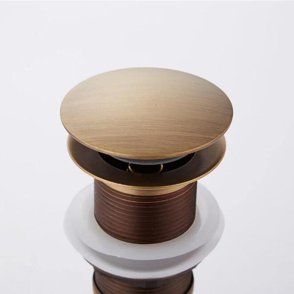 Stöpsel für Waschbecken im Antik-Stil aus Kupfer