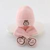 Windproof Kids Cap Scarf Plush Baby Hats Scarf Soft Ear Protection Cap  Children Toddler Kids