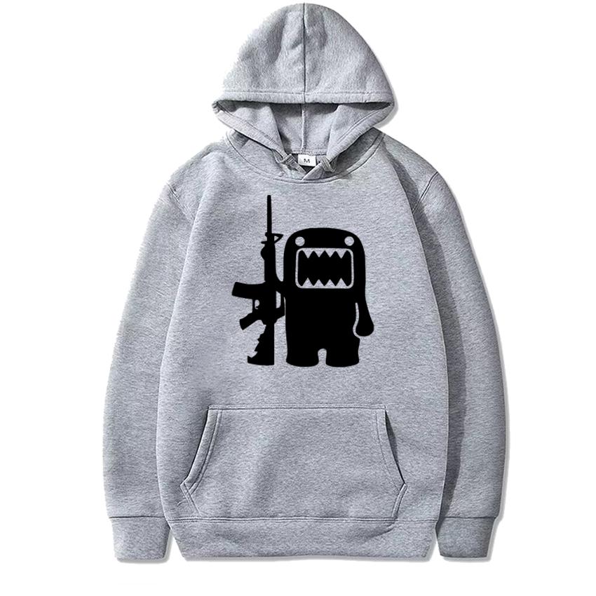 2025 New in Funny Domo Kun AK47 Printed Hoodies Men women harajuku vintage Sweatshirt Unisex Casual Fleece Long sleeve pullovers