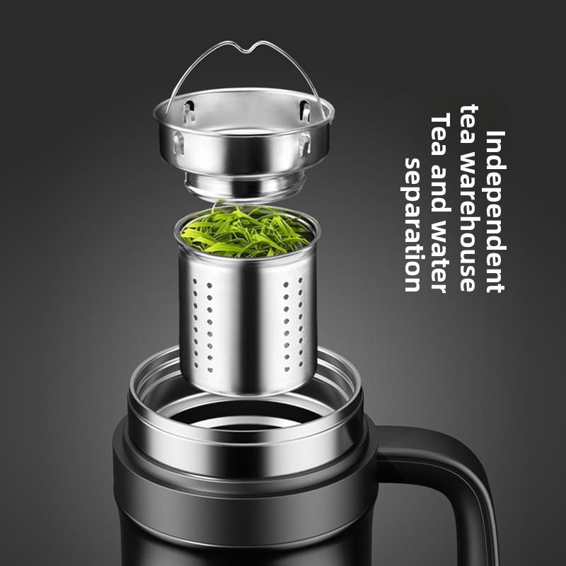 High-end intelligent insulated cup, 316 stainless steel drinking cup, with handle intelligent temperature display water kettle