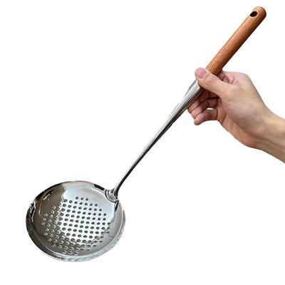 Wooden Handle 316 Stainless Steel Extended Kitchen Utensils