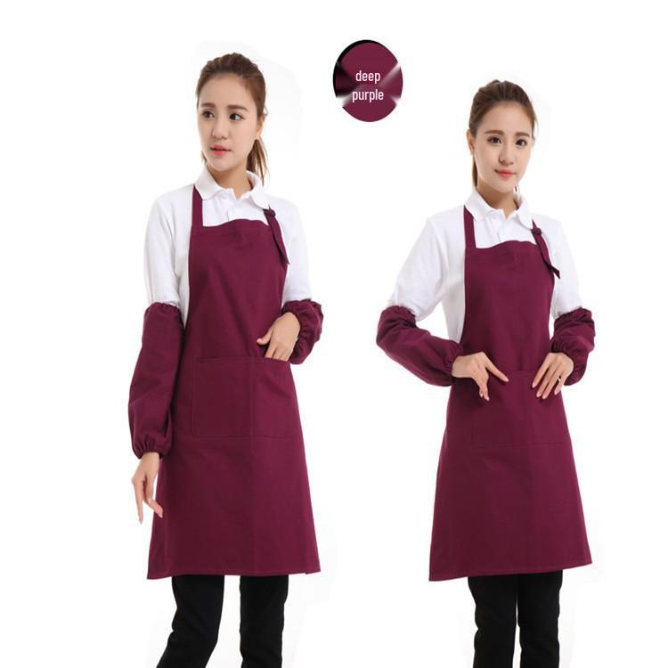 Waterproof Adjustable Hanging Neck Apron for Housework and Catering Staff