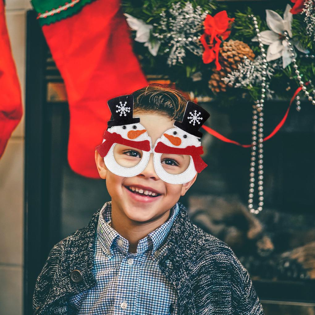 Christmas Decorations Adult Santa Glasses Non-woven Fabric Head Bands Gift for School Parties Live Streaming Photo Prop