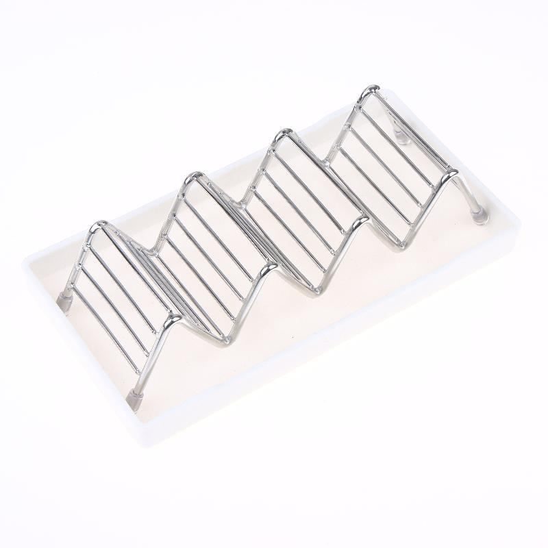 Stainless Steel Soap Dish Rack - Drainable Soap Holder for Bathroom & Kitchen, Anti-Slip Soap Stand Organizer