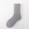 E-commerce autumn and winter plus women's socks coral fleece socks do not shed hair solid color home warm sleep socks