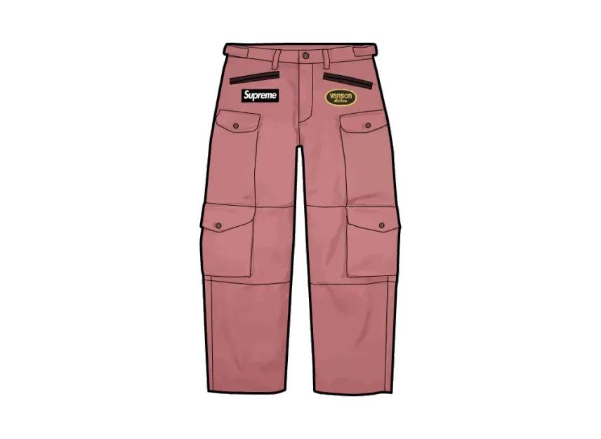 Supreme X Vanson Leathers Cordura Pant "Pink"
