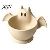 White Trinket Tray 3D Printed Halloween Ghost Bowl, Trick or Treat Snack Candy Storage Bowl Serving Decorative Dish, Party Supplies Nut