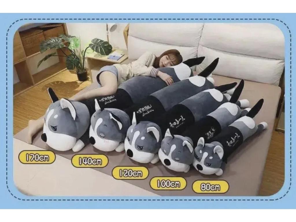 Kuscheliges Husky Plüschtier - Waschbar, Langbeinig, Ideales Schlafkissen & Kindergeschenk
