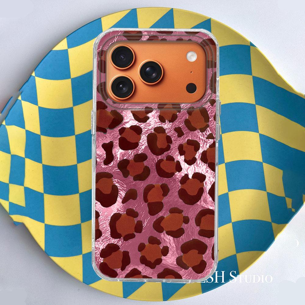 Luxury Gold Leopard Print Phone Case for Iphone 17 Air 16 15 14 13 11 12 Pro Max 7 8 Plus X XS XR SE 2022 2020 16e Shell Cover