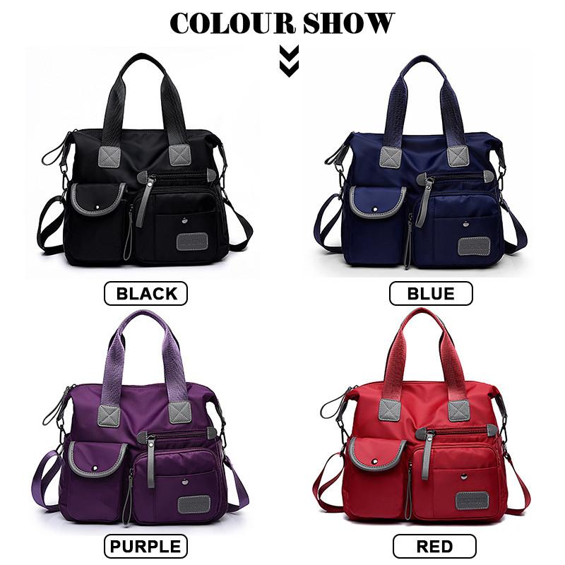 Women Large Capacity Nylon Shoulder Bags Messenger Waterproof Crossbody Bags Casual Tote Ladies Outdoor Travelling Bags CLE