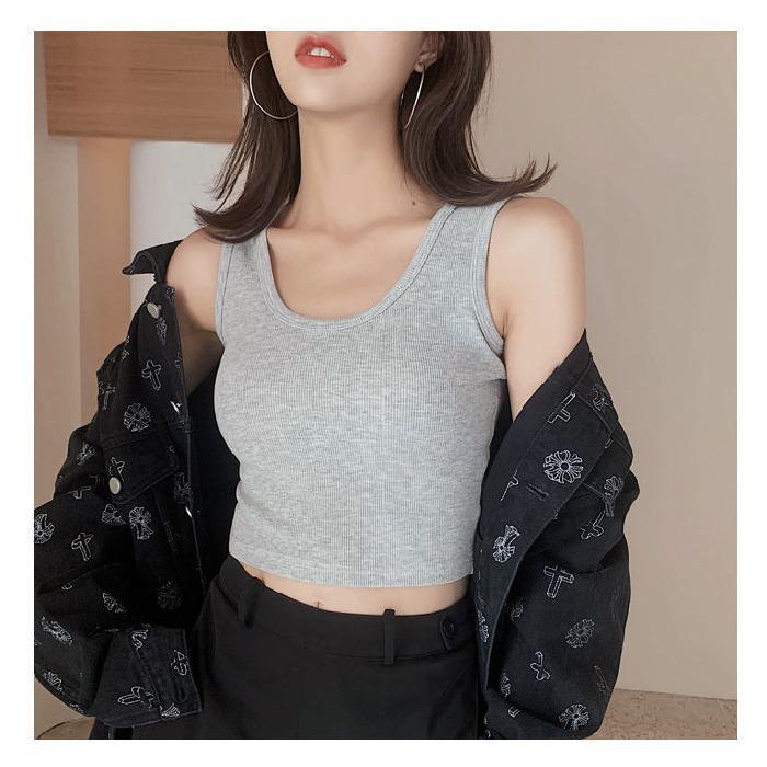 2025 Primăvară/Vară Vestă Crop Slim Femei Fără Mâneci Topuri Studențești