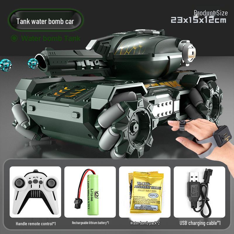 Remote Control Off-road Tank with Gesture Sensing & Water Bomb Launch