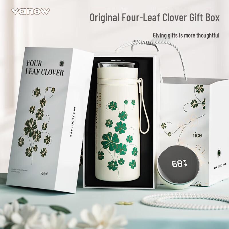 Vanow Smart Temperature Display Ceramic Lined Portable Insulated Bottle