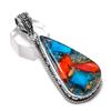 Spiny Oyster Gemstone 925 Steling Silver Jewelry Pendant 2.44"