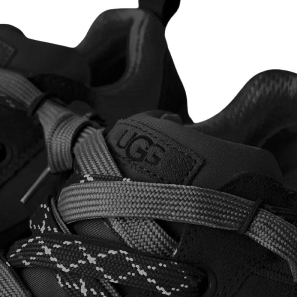 UGG Lo Lowmel Platform Size US8 1168890 Sneakers, Lace-Up, Two-Tone Logo, Low-Cut, Sole, Casual, Women's, Black, (25.0cm), [Used]