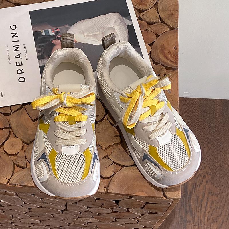 Retro mesh breathable Forrest Gump casual sports shoes women's 2025 new summer thick-soled versatile lightweight German training shoes