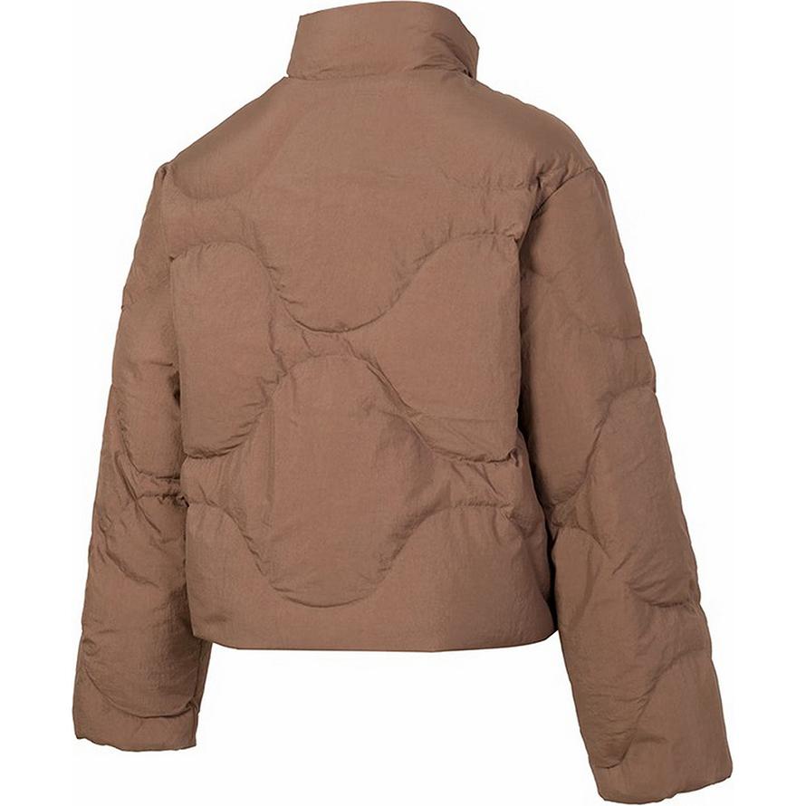adidas Women's Short Stand-Collar Down Jacket Dark Brown JG5945