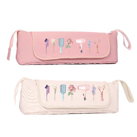 Travel Hair Tools Bag Portable Hair Styling Tools Organizer Curling Iron Bag with Heat Resistant Mat for Hot Hair Straighteners Safe Storage