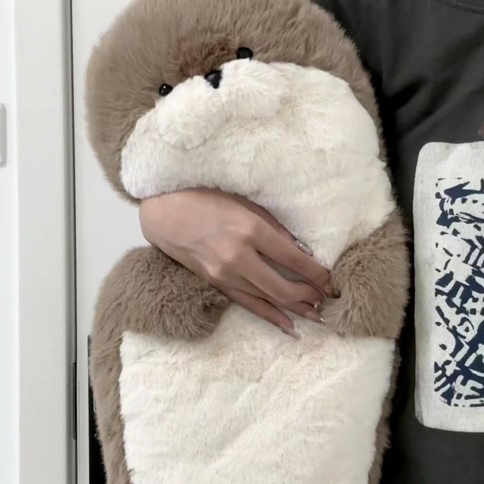 Seal Plush Stuffed Toy Soft Cute Cuddleable Sea Otter Pillow Doll Super soft Plush Doll, perfect as a birthday gift