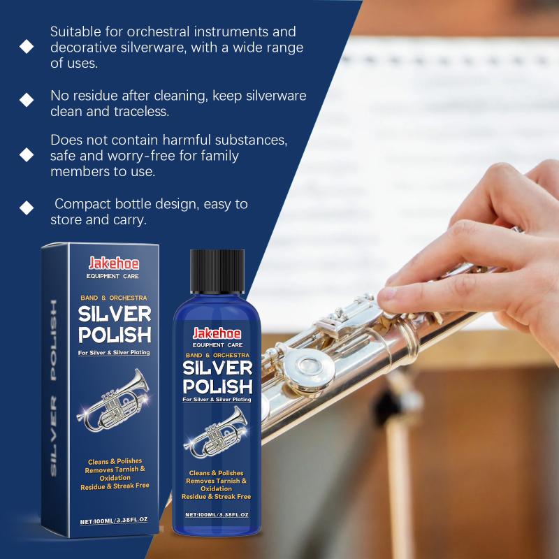 

Jakehoe Silverware Polishing Agent Clean Stains Daily Care Polish Refurbish Cleaner for Silver Jewelry and Articles one size